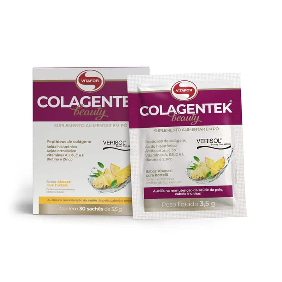 Colagentek Beauty Abacaxi e Hortelã 30 Saquetas Vitafor