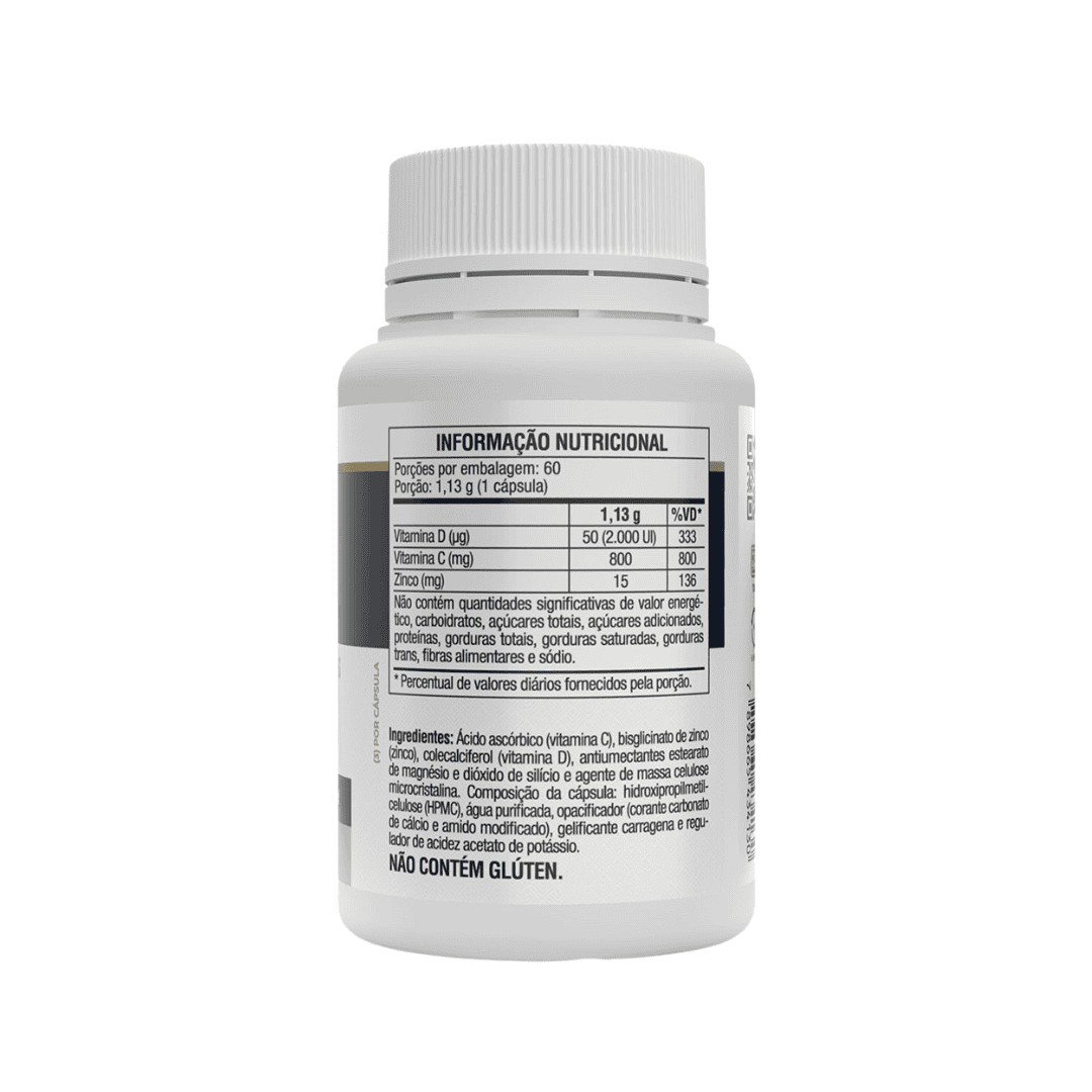 Vitamina D3 + Vitamina C + Zinco 60 Cápsulas Vitafor - Image 3