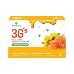 3G’s Geleia Real + Ginseng + Guaraná 20 Ampolas Bioceutica