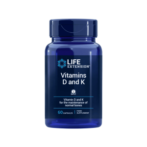 Vitamina D e K 60 Cápsulas Vegetais Life Extension