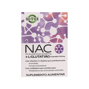 NAC 600mg + L-Glutatião 100mg 30 Cápsulas Sovex