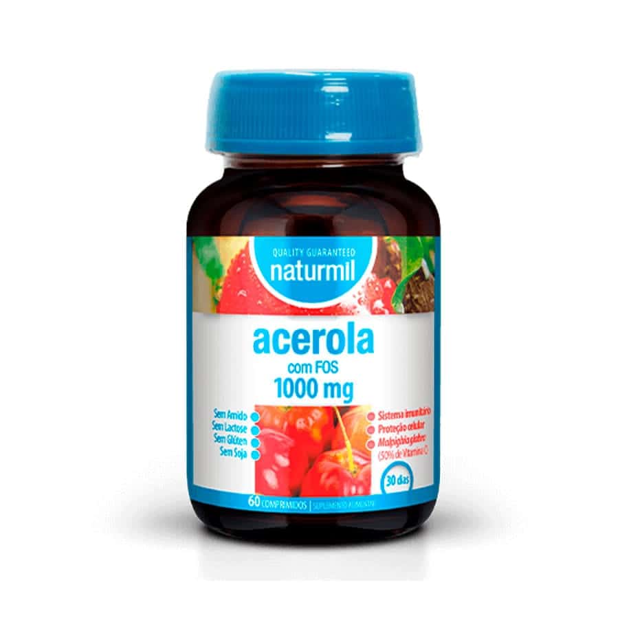 Acerola 1000 mg 60 Comprimidos Naturmil