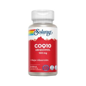 Coenzima Q10 Ubiquinol 100mg 30 Cápsulas Solaray