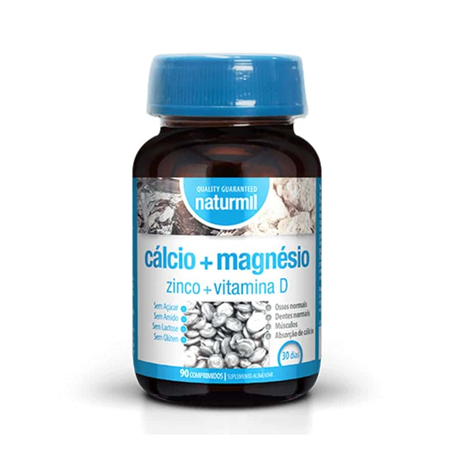 Cálcio + Magnésio + Zinco + Vita D 90 Comprimidos Naturmil
