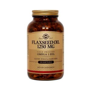 Flaxseed Óleo de Sementes de Linho 1250mg 100 cápsulas Solgar