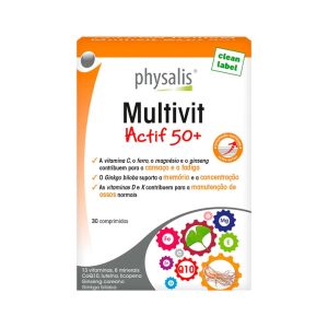 Multivit Actif 50+ 30 Comprimidos Physalis