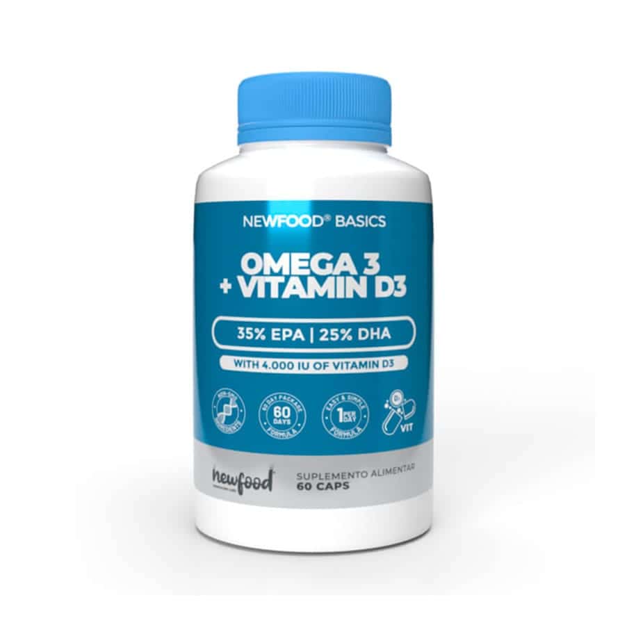 Ómega 3 + Vitamin D3 60 Cápsulas NewFood