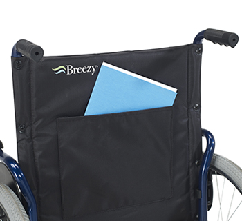 Breezy 90 com rodas de passeio – Cadeira de Rodas Azul - Image 3
