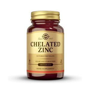 Zinco Quelado 22mg 100 Comprimidos Solgar