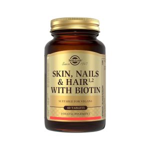 Pele, Cabelo e Unhas com Biotina 60 Comprimidos Solgar