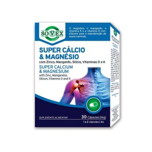 Super Cálcio e Magnésio 30 Cápsulas Sovex