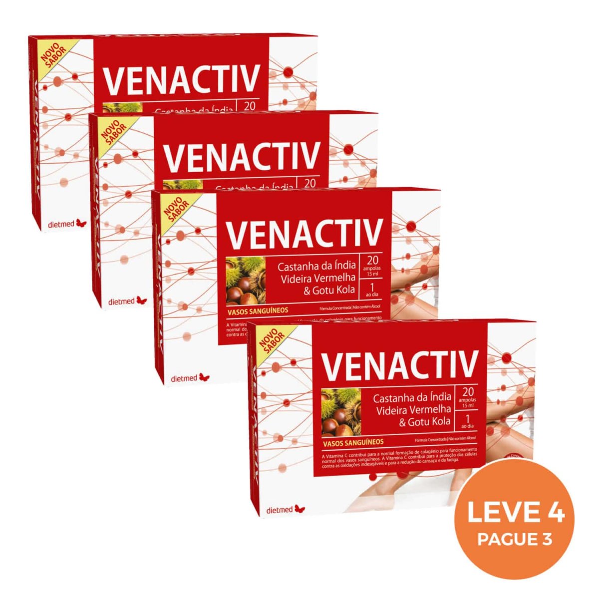 Venactiv 20 Ampolas Dietmed Leve 4 Pague 3