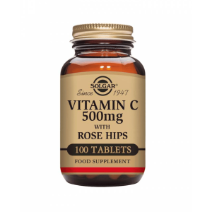 Vitamina C 500mg com Roseira Brava 100 Comprimidos Solgar