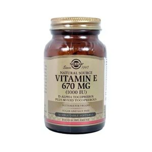 Vitamina E 670mg 1000UI 50 Cápsulas Solgar